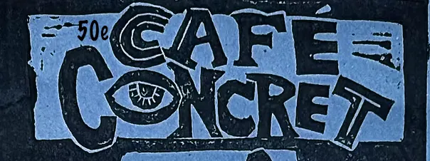 CC 50 Soiree woodcut copie 50e Café Concret pièces de théâtre de marionnettes expérimentales